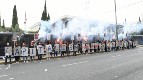 Protestkundgebung vor der US-Botschaft in Athen gegen die Barbarei und die Repression in den USA